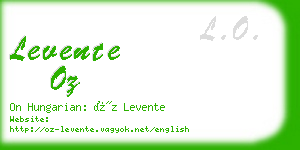 levente oz business card